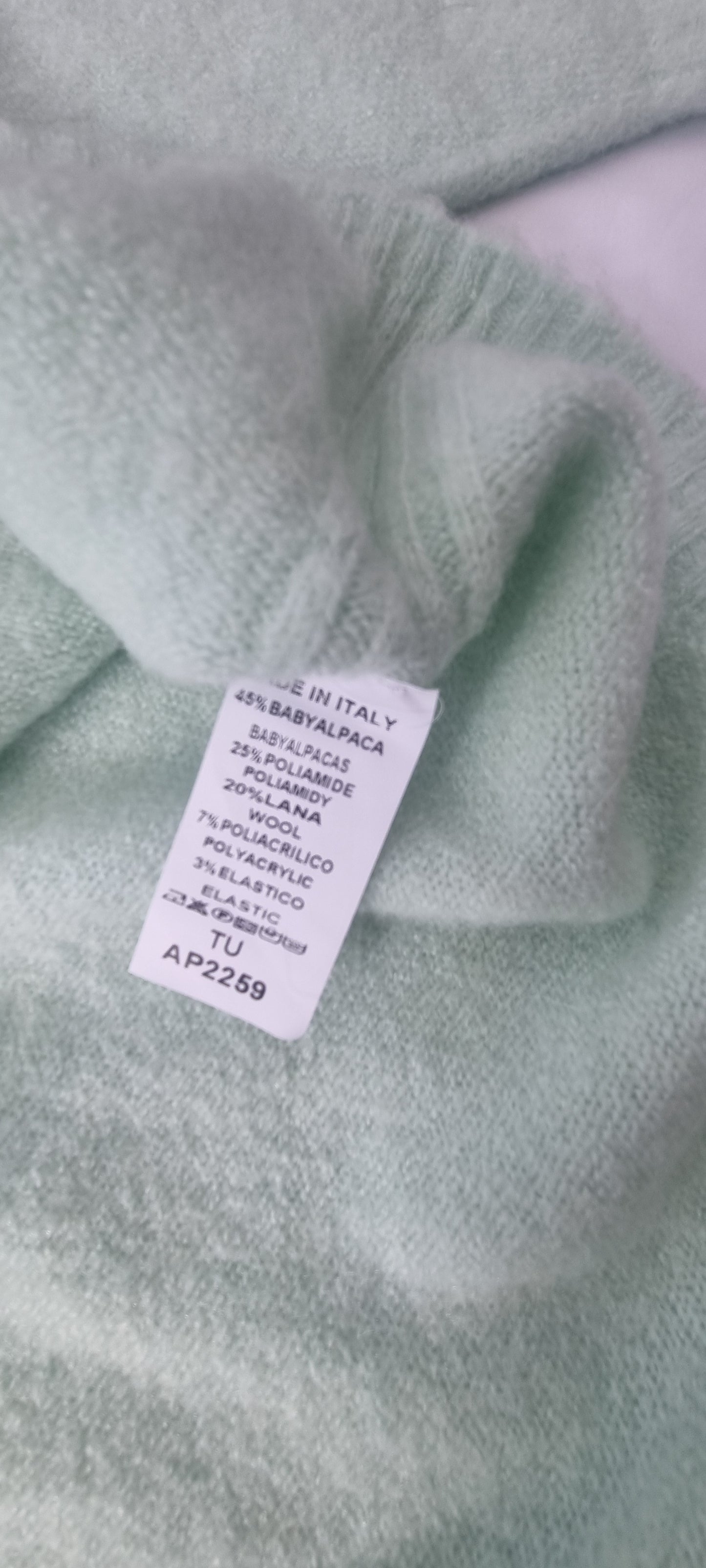 Basic Pullover mit Baby Alpaka-Wolle mint