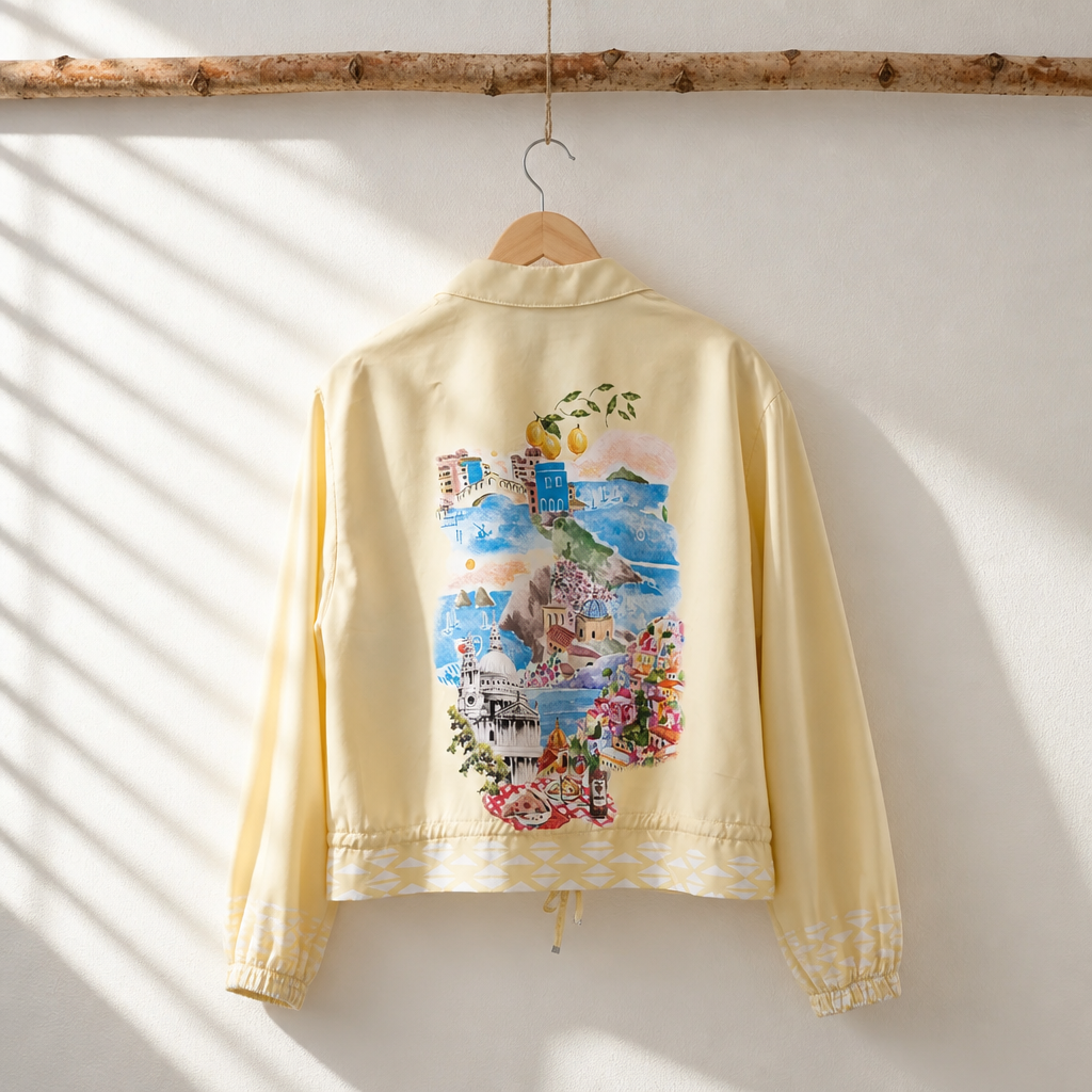Sommerjacke mit Statement-Backprint