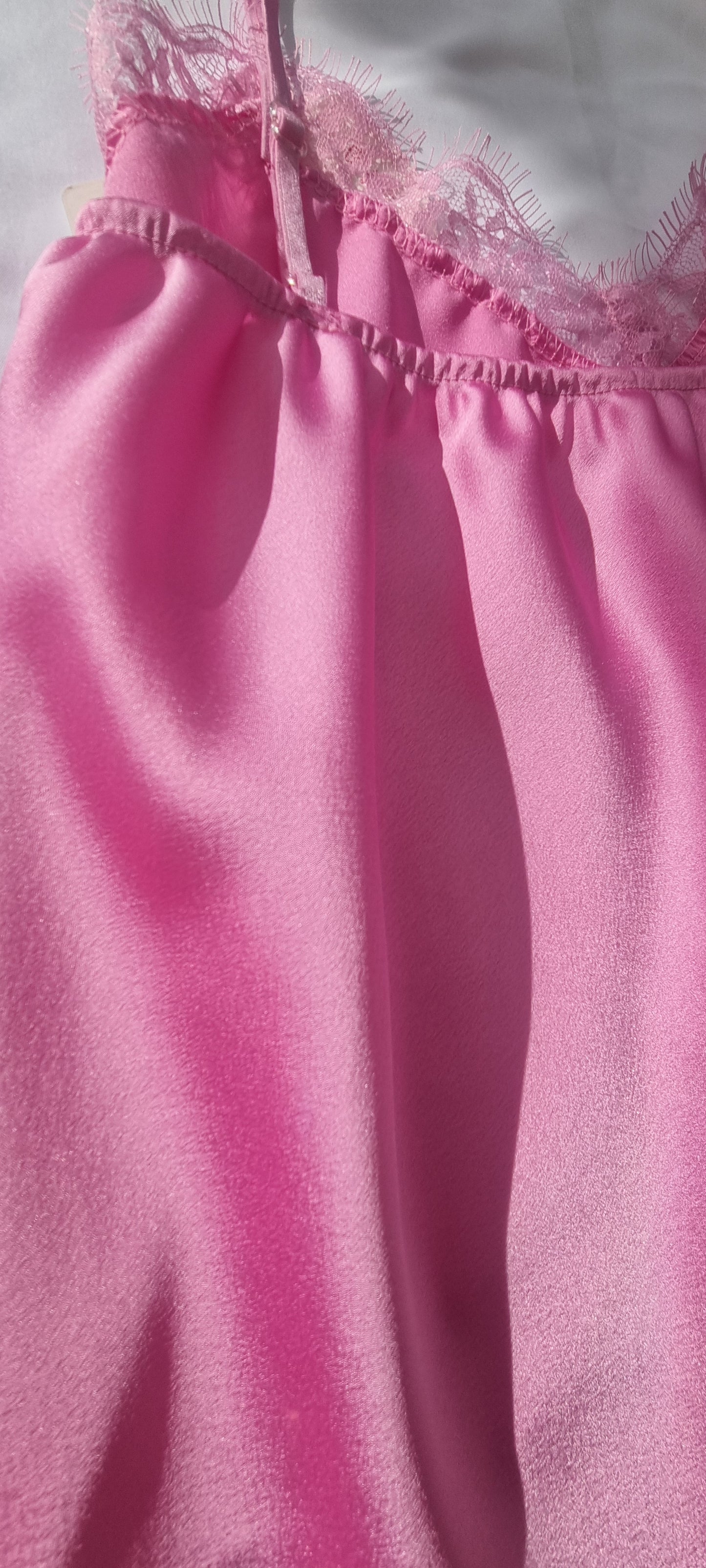 LACELike Top in Satinoptik rosa