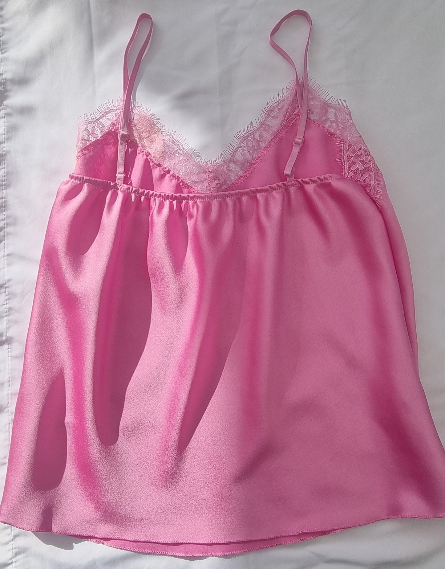 LACELike Top in Satinoptik rosa