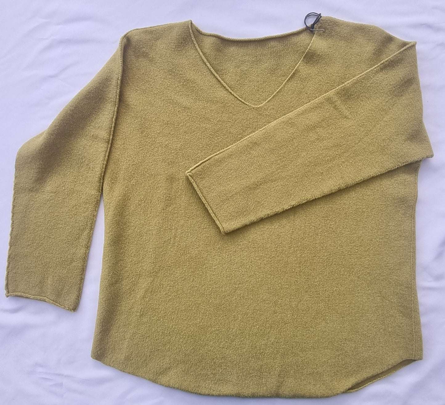 MyBasic Pullover V-Neck olive / salbei