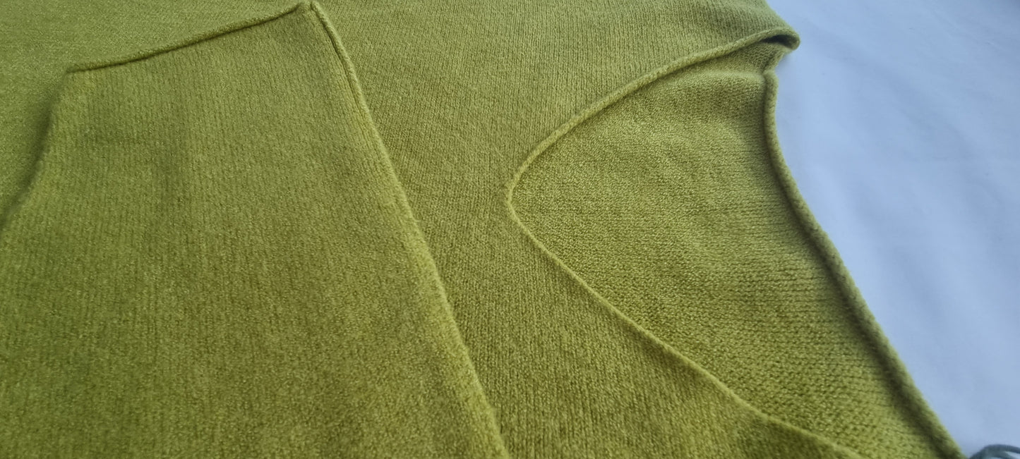 MyBasic Pullover V-Neck olive / salbei