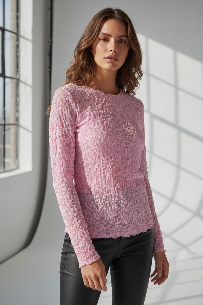 FLORE Langarm-Shirt aus Spitze