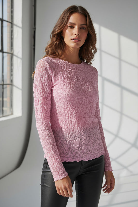 FLORE Langarm-Shirt aus Spitze