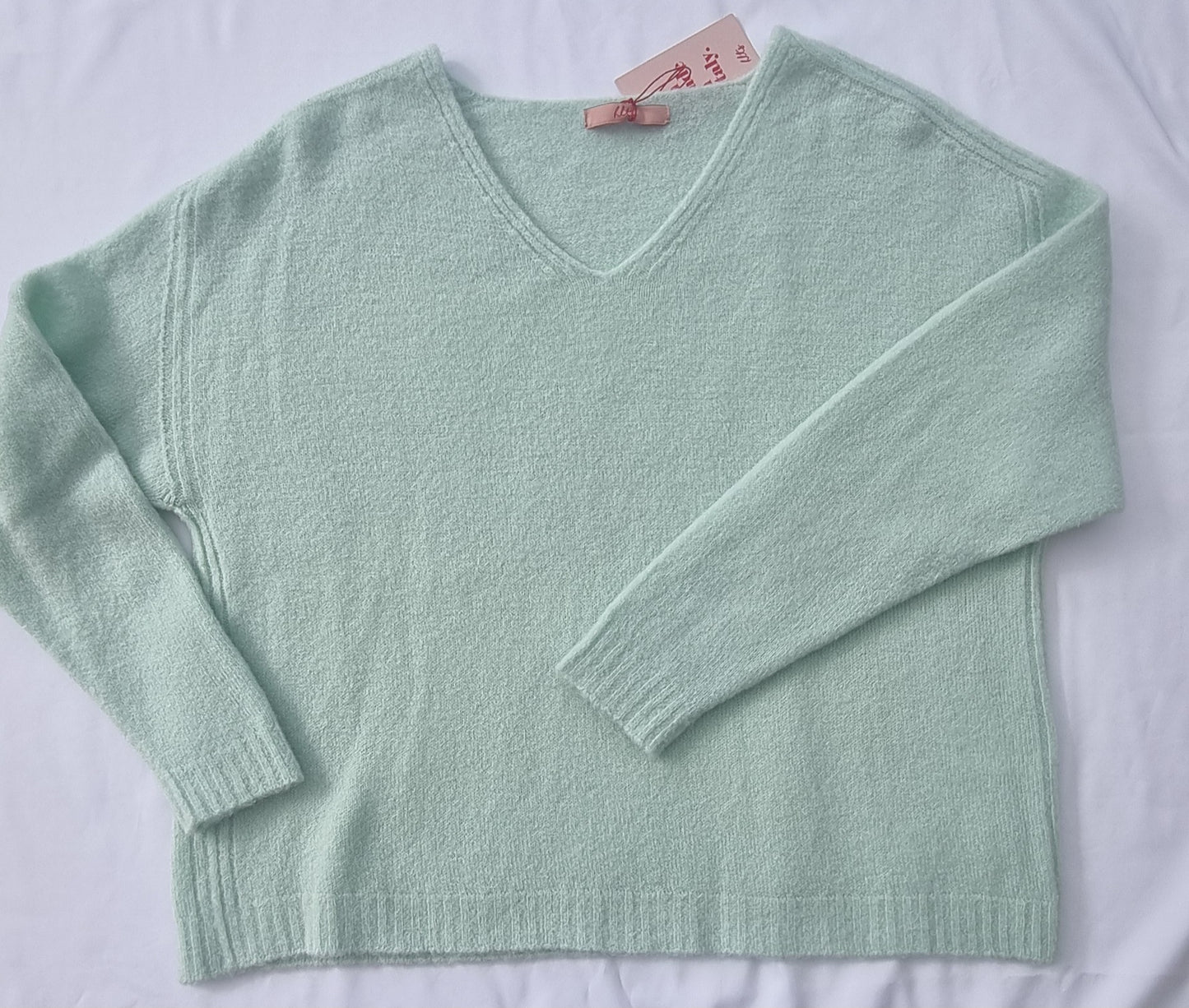 Basic Pullover mit Baby Alpaka-Wolle mint