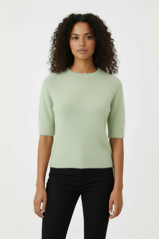 Spring Alpaka/Viskose Pullover Kurzarm