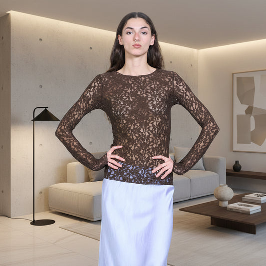 FLORE Langarm-Shirt aus Spitze