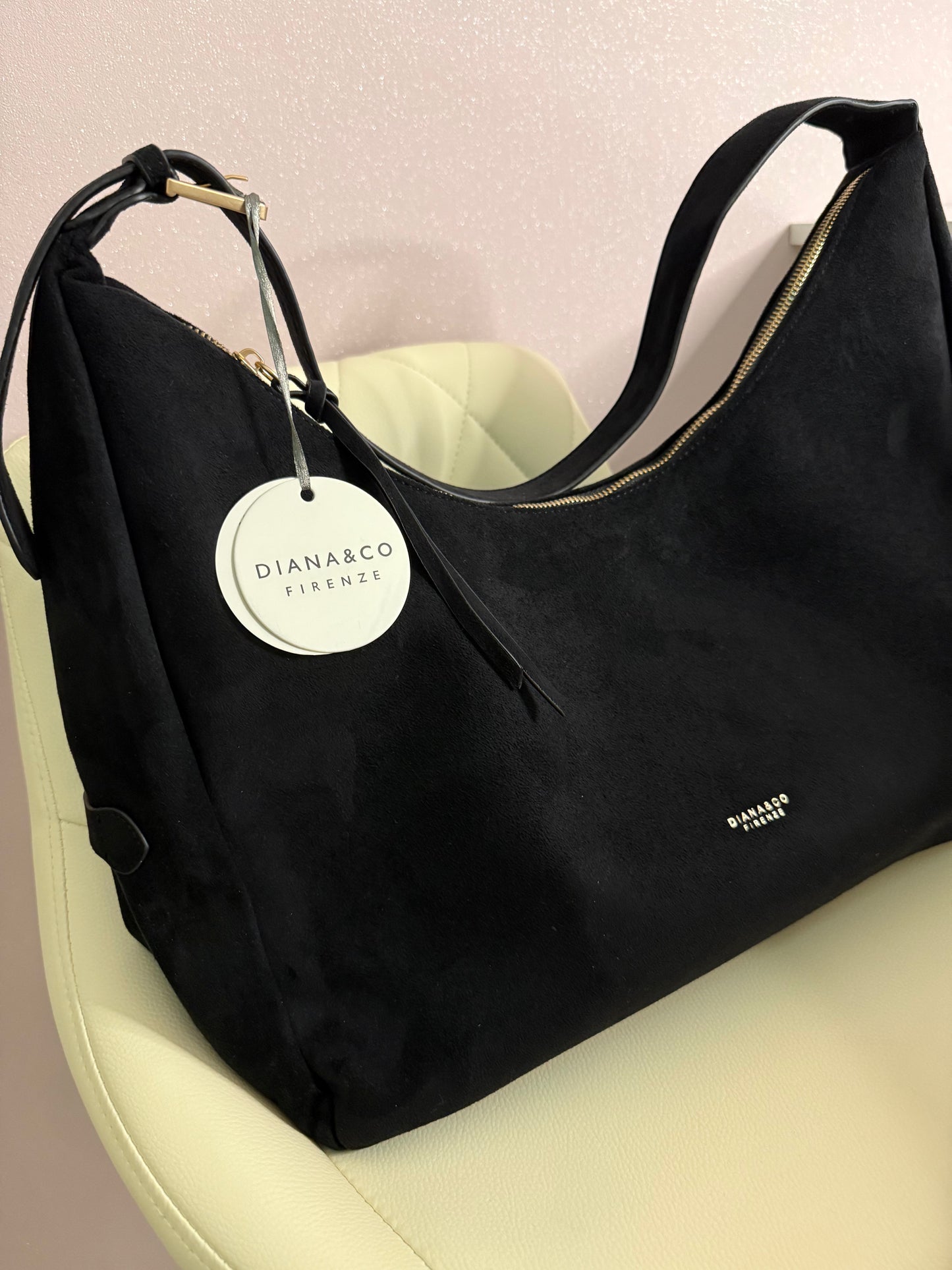 Wildledertasche schwarz