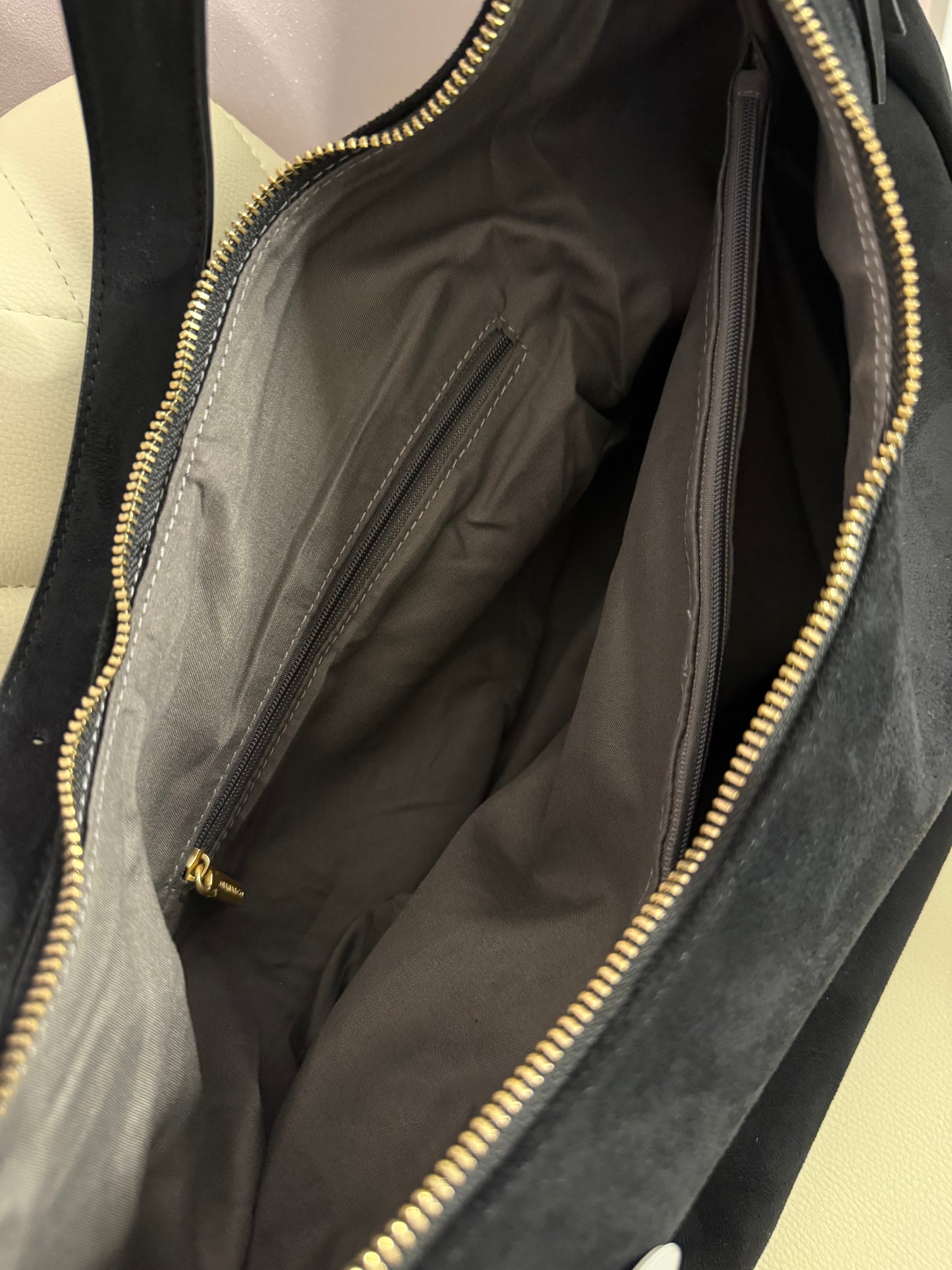 Wildledertasche schwarz