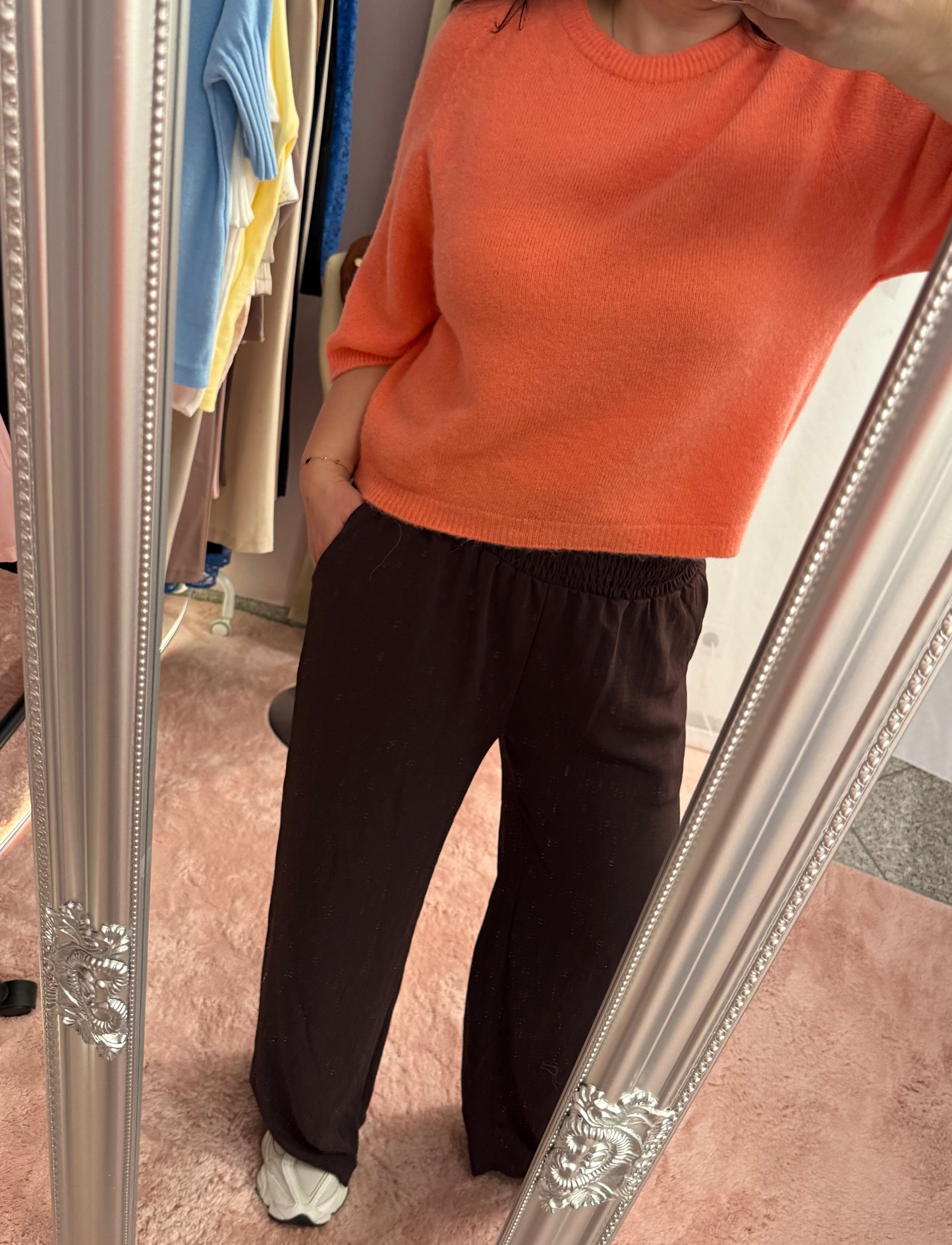 MyFav Alpaka Pullover 1/2 Arm Coralle