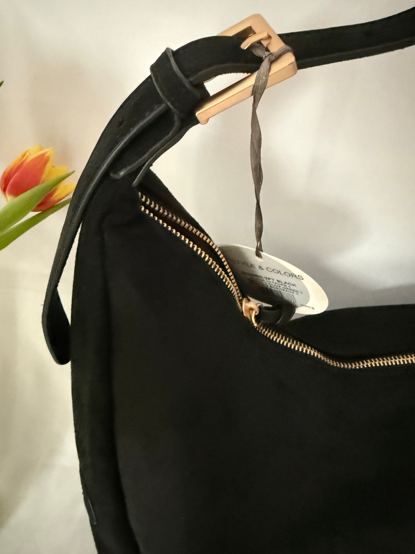 Wildledertasche schwarz